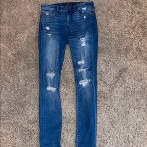 Abercrombie and Fitch medium wash ripped jeans
